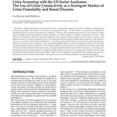 Urine Screening with the UF Series Analysers